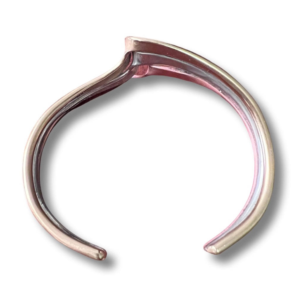 Sterling Silver And Solid Brass Cuff Bracelet - image 2
